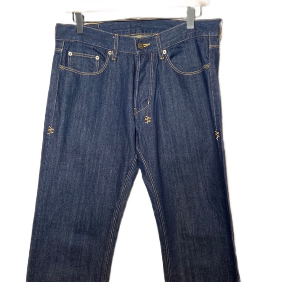 Ksubi Dee Dee Jeans Raw Rinse Indigo Dark Wash Straight Leg Button Fly Size 31 - Picture 1 of 10